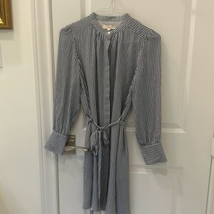 Loft pinstriped shirt dress